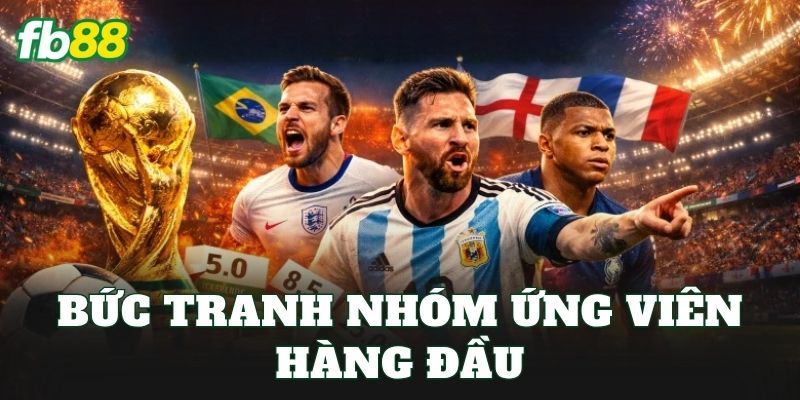 Cập Nhật Odds World Cup 2026 Mới Nhất Từ Nhà Cái FB88 2 Bức tranh nhóm ứng viên hàng đầu