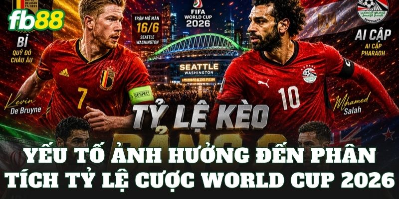 Phân Tích Tỷ Lệ Cược World Cup 2026: Góc Nhìn Dữ Liệu FB88 3 Yếu tố ảnh hưởng đến phân tích tỷ lệ cược World Cup 2026
